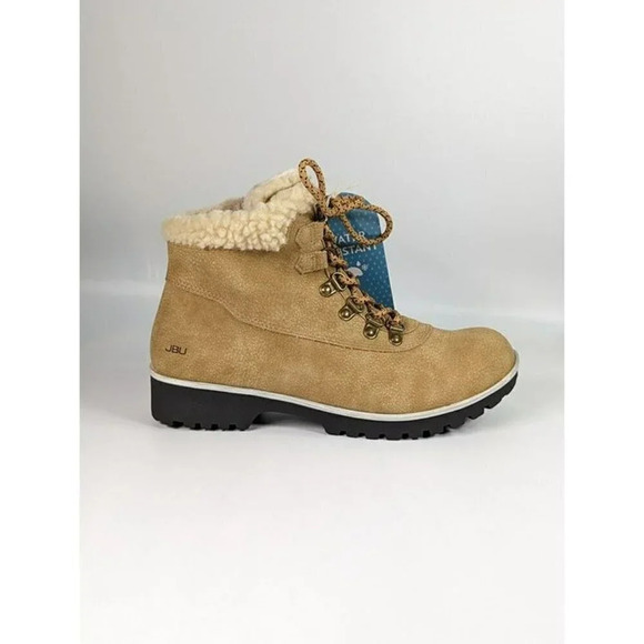 JBU Tan Ankle Boots with Cream Lining - Picture 2 of 5
